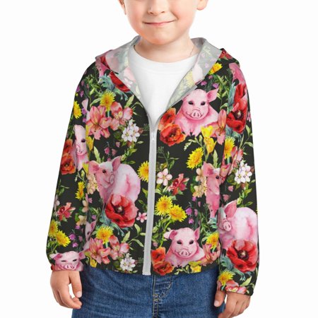 Ocsxa Cute Pigs Sunflower Print Kids Active Zipper Sun Protection Jacket Boys Girls Hooded Cooling Shirt-5 Years
Ocsxa Cute Pigs Sunflower Print Kids Active Zipper Sun Protection Jacket Boys Girls Hooded Cooling Shirt-5 Years