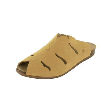 

El Naturalista Womens Stella 5204 Peep Toe Slide Sandals Curry EU 38 / US 8