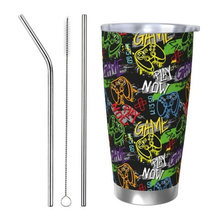 Goofa Game Joysticks for 20 oz Skinny Tumbler Stainless Steel Coffee Mug Slim Vacuum Insulated Travel Cup Car Cup-Straw Three-piece Set
Goofa Game Joysticks for 20 oz Skinny Tumbler Stainless Steel Coffee Mug Slim Vacuum Insulated Travel Cup Car Cup-Straw Three-piece Set