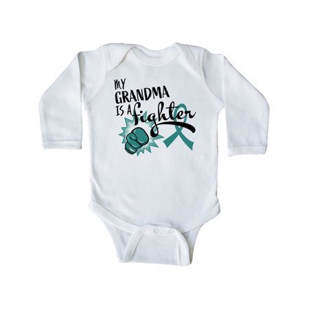 Inktastic Ovarian Cancer Awareness My Grandma is a Fighter Gift Baby Boy or Baby Girl Long Sleeve Bodysuit
Inktastic Ovarian Cancer Awareness My Grandma is a Fighter Gift Baby Boy or Baby Girl Long Sleeve Bodysuit