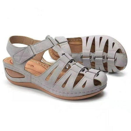 Cathalem Womens Platform Sandals Size 14 Roman Style Large Size Hook Loop Solid Comfort Wedge Sandals Womens Slide Sandals Grey 7
Cathalem Womens Platform Sandals Size 14 Roman Style Large Size Hook Loop Solid Comfort Wedge Sandals Womens Slide Sandals Grey 7