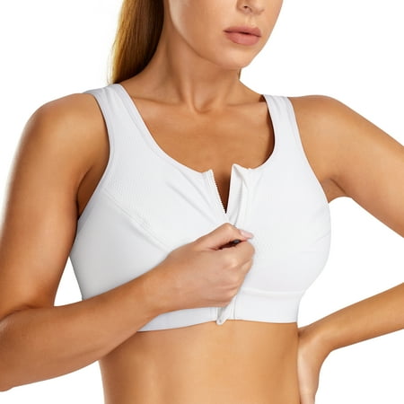 CtriLady Front Closure Sport Bras Full Coverage Wirefree Bra for Women with Zipper No Padding Cross Back Support Tops Full Figure Bras(White XX-Large)
CtriLady Front Closure Sport Bras Full Coverage Wirefree Bra for Women with Zipper No Padding Cross Back Support Tops Full Figure Bras(White XX-Large)