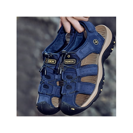 UKAP Men s Outdoor Closed Toe Hiking Leather Sandals Summer Camping Fisherman Shoes
UKAP Men s Outdoor Closed Toe Hiking Leather Sandals Summer Camping Fisherman Shoes