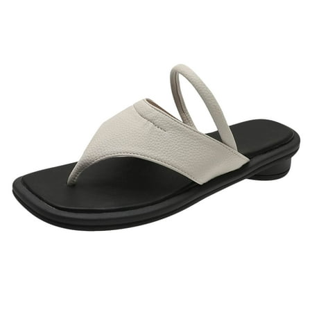 Womens Sandals Summer Casual Flip Flops Soft Bottom Chunky Low Heels Comfort Walking Shoes Tong Sandals
Womens Sandals Summer Casual Flip Flops Soft Bottom Chunky Low Heels Comfort Walking Shoes Tong Sandals