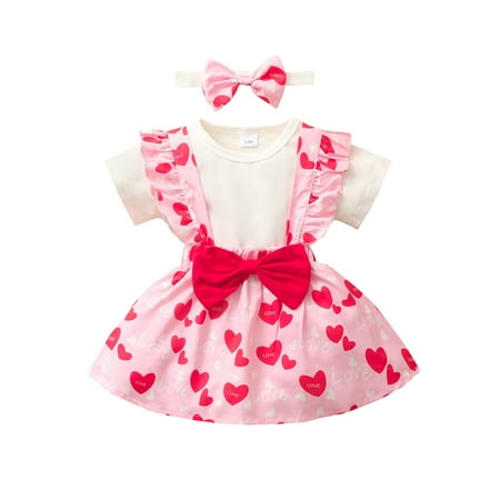 Rovga Kids Girls Toddler Love Prints Bwknot Dress Solid Romper Tulle Princess Girls Dress Hairband Cloths Set Cute Casual Dress
Rovga Kids Girls Toddler Love Prints Bwknot Dress Solid Romper Tulle Princess Girls Dress Hairband Cloths Set Cute Casual Dress