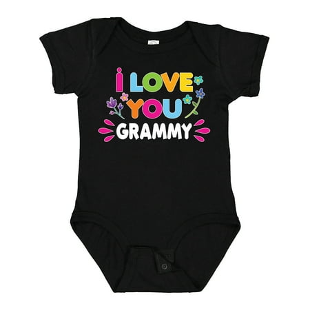 Inktastic I Love You Grammy with Flowers Gift Baby Girl Bodysuit