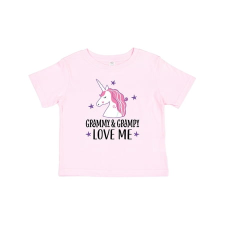 Inktastic Grammy and Grampy Love Me Granddaughter Unicorn Gift Baby Girl T-Shirt