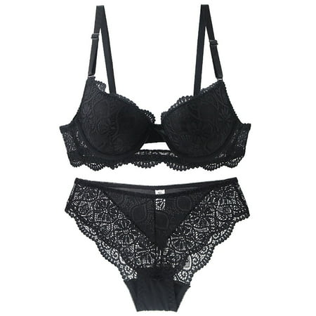 Womens Lingerie Underwear Women Set Lace Bra And Panties Summer Thin Set Breathable Lace Set Black S 34/75C
Womens Lingerie Underwear Women Set Lace Bra And Panties Summer Thin Set Breathable Lace Set Black S 34/75C