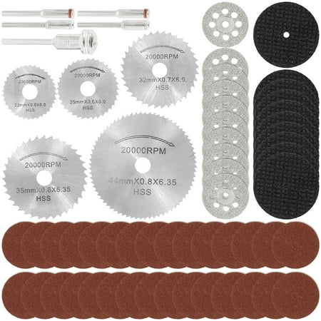 Harupink 62Pcs Diamond Cutting Wheel Cutting Disc and Mini Circular Saw Blade Rotary Tool Cutting Wheel Kit