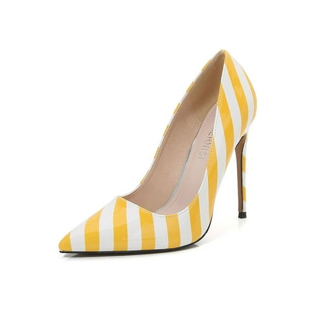 Gomelly Ladies Stiletto Heels Striped Pumps Slip On Dress Shoes Fashion Work Shoe Womens Women Pump Yellow 11.5
Gomelly Ladies Stiletto Heels Striped Pumps Slip On Dress Shoes Fashion Work Shoe Womens Women Pump Yellow 11.5