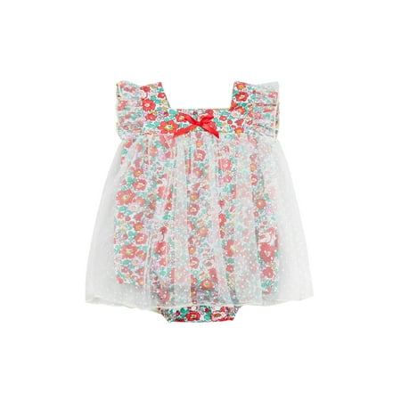 ZIYIXIN Newborn Baby Girls Romper Tulle Dress Summer Ruffle Sleeve Bow Front Floral Print Bodysuit Clothes Red 3-6 Months
ZIYIXIN Newborn Baby Girls Romper Tulle Dress Summer Ruffle Sleeve Bow Front Floral Print Bodysuit Clothes Red 3-6 Months
