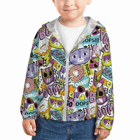 Rash Guard for Boys Girls - Modern Abstract Glasses Cat Lightweight Long Sleeve Sun Protection Jacket Hooded Cooling Swim Shirt with Zipper for Toddler Kids Children
Rash Guard for Boys Girls - Modern Abstract Glasses Cat Lightweight Long Sleeve Sun Protection Jacket Hooded Cooling Swim Shirt with Zipper for Toddler Kids Children