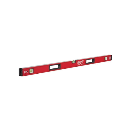 Milwaukee Redstick 48 Magnetic Box Aluminum Level with Three Vials MLBXM48