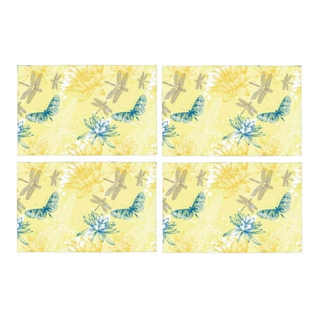 MKHERT Water Lilies Dragonflies and Butterflies Hand Drawing Vector Placemats Table Mats for Dining Room Kitchen Table Decoration 12x18 inch Set of 4
MKHERT Water Lilies Dragonflies and Butterflies Hand Drawing Vector Placemats Table Mats for Dining Room Kitchen Table Decoration 12x18 inch Set of 4