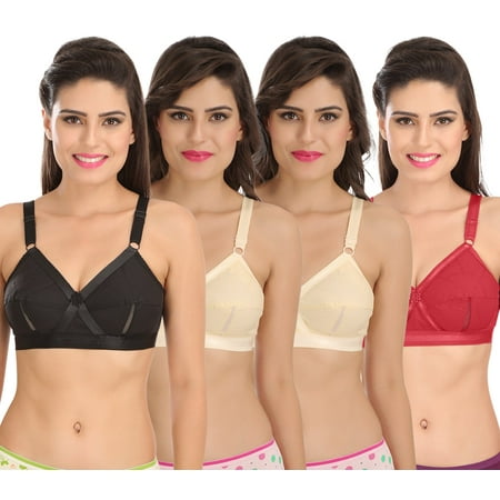 Ossirrio Women Everyday Comfort Full Cup Bra Non Wired Plus Size Cotton Bra Pack of 4
Ossirrio Women Everyday Comfort Full Cup Bra Non Wired Plus Size Cotton Bra Pack of 4
