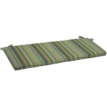 Better Homes and Gardens Outdoor Bench Cushion, Blue\/Green Stripe