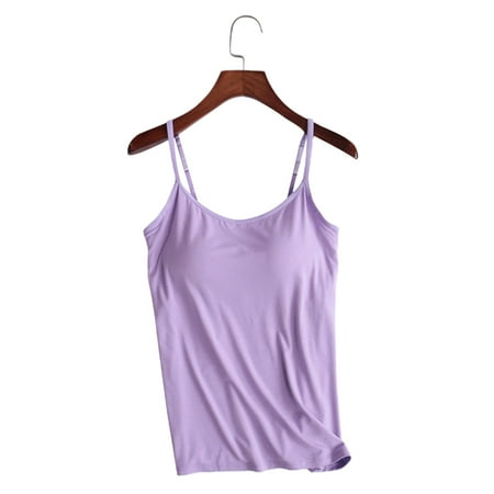Women Tops with Built in Bra Built in Bra Neck Vest Padded Fit To Wear Over Your Favorite Leggings L Purple
Women Tops with Built in Bra Built in Bra Neck Vest Padded Fit To Wear Over Your Favorite Leggings L Purple
