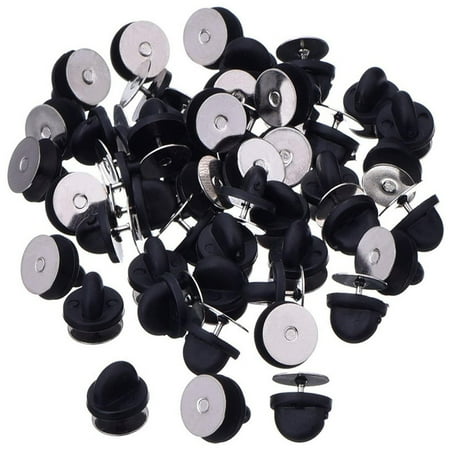 1 Box of Rubber Pin Backs Clutch Backings Pin Cap Keepers DIY Replacement with Blank Pin