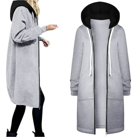 Womens Hoodies Coat with Pockets Fall Winter Warm Drawstring Zipper Open Thin Hooded Jackets Long Cardigans Tops Outwear
Womens Hoodies Coat with Pockets Fall Winter Warm Drawstring Zipper Open Thin Hooded Jackets Long Cardigans Tops Outwear