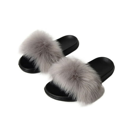 Kesitin Ladies Comfortable Open Toe Slide Sandal Indoor Outdoor Casual Slip On Plush Slipper Gray 5.5-6
Kesitin Ladies Comfortable Open Toe Slide Sandal Indoor Outdoor Casual Slip On Plush Slipper Gray 5.5-6