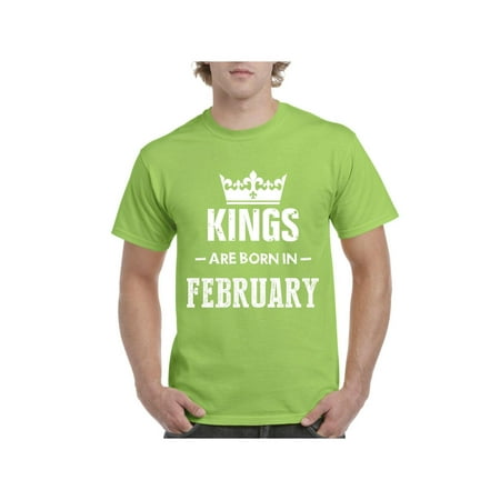 Birthday Gift Kings Are Born in February Men's Short Sleeve T-Shirt