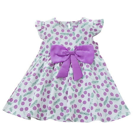 EHTMSAK Infant Baby Toddler Child Children Kids Flutter Sleeve Bow Sundress for Girl Sleeveless Dresses Summer Fruit Dress Purple 6M-4Y 110
EHTMSAK Infant Baby Toddler Child Children Kids Flutter Sleeve Bow Sundress for Girl Sleeveless Dresses Summer Fruit Dress Purple 6M-4Y 110