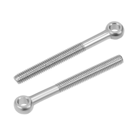 Uxcell M6x60mm Machinery Shoulder Lifting Eye Bolt Metric Thread 2pcs