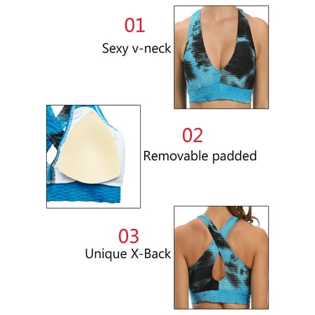 Womens Ultra Quick Dry Sports Bra X-Back Yoga Bra Wireless Yoga Bralette Tops with Removable Padded
Womens Ultra Quick Dry Sports Bra X-Back Yoga Bra Wireless Yoga Bralette Tops with Removable Padded