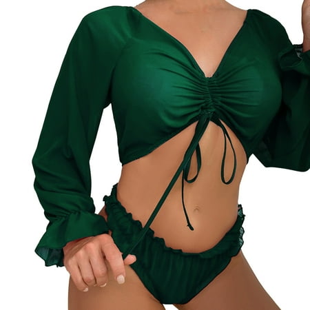 Pedort Crotchless Lingerie For Women Lace Lingerie for Women Naughty 2-Piece Set(Army Green M)
Pedort Crotchless Lingerie For Women Lace Lingerie for Women Naughty 2-Piece Set(Army Green M)