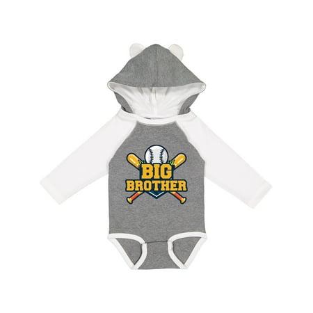 Inktastic Big Brother Baseball Gift Baby Boy Long Sleeve Bodysuit