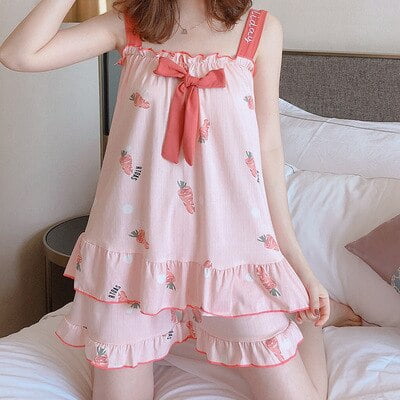 CoCopeaunt Womens Summer Cotton Wide Suspender Shorts StudentCute Cartoon Pajamas Ins Princess Bow Thin Suit Pajama Set Women Kawaii
CoCopeaunt Womens Summer Cotton Wide Suspender Shorts StudentCute Cartoon Pajamas Ins Princess Bow Thin Suit Pajama Set Women Kawaii