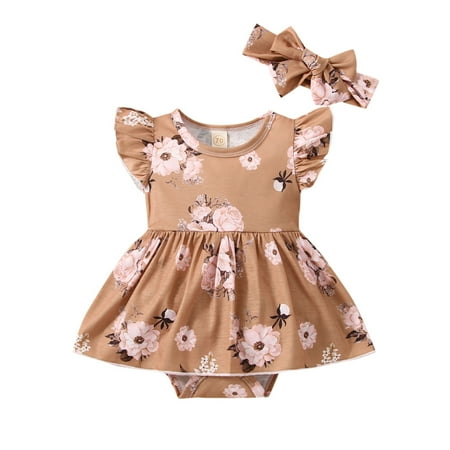 Pedort Flower Girl Dresses For Wedding Toddler Girls Casual Dress Little Girl Summer Floral Skirt with Bowknot Cute Sleeveless Dress Clothes Khaki 3-6 Months
Pedort Flower Girl Dresses For Wedding Toddler Girls Casual Dress Little Girl Summer Floral Skirt with Bowknot Cute Sleeveless Dress Clothes Khaki 3-6 Months