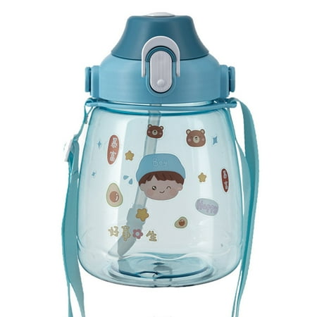 Straw Water Mug with Cartoon Stickers Large Capacity Lightweight Water Bottle for School Kids Women Girls Blue
Straw Water Mug with Cartoon Stickers Large Capacity Lightweight Water Bottle for School Kids Women Girls Blue
