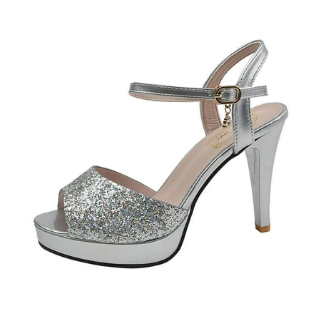 PMUYBHF Wedge Sandals for Women Dressy Comfortable Ladies Fashion Solid Color Sequins Leather Buckle Fish Mouth High Heel Sandals
PMUYBHF Wedge Sandals for Women Dressy Comfortable Ladies Fashion Solid Color Sequins Leather Buckle Fish Mouth High Heel Sandals