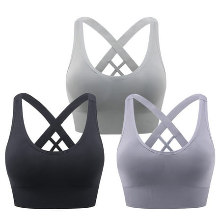 Valcatch Plus Size Sports Bra for Women Criss-Cross Back Padded Strappy Sports Bras Medium Support Yoga Bra with Removable Cups 3 Pack
Valcatch Plus Size Sports Bra for Women Criss-Cross Back Padded Strappy Sports Bras Medium Support Yoga Bra with Removable Cups 3 Pack