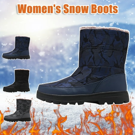 Winter Clearance Deals! SuoKom Boots for Women Men Winter Boots Men s And Women s Snow Shoes Flat Casual Short Boots Plus Size Shoes Winter Snow Boots for Women Men Blue