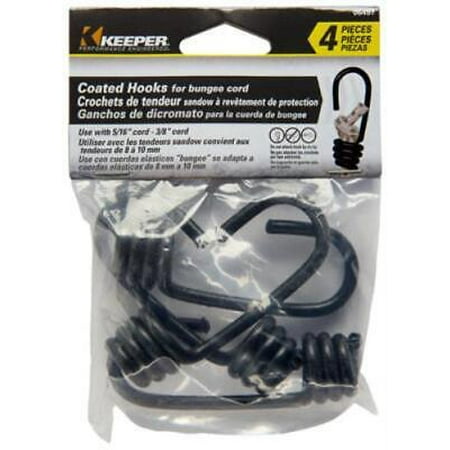 Keeper Black Bungee Cord Hooks 5/16 in. L x 3/8 in. 1 pk (Pack of 10)