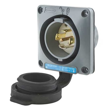 Locking Receptacle Industrial 30 Gray