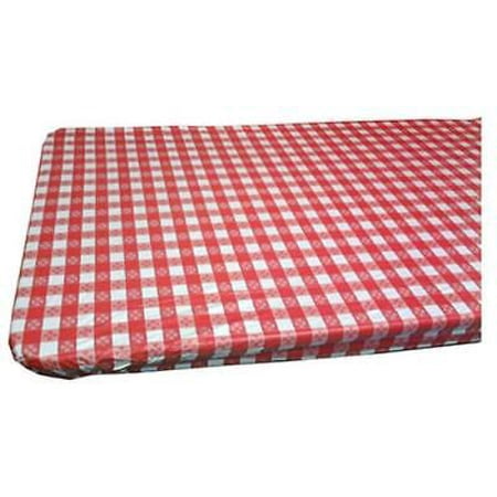 2PC 30" x 72", Red/White Gingham, Kwik Tablecover