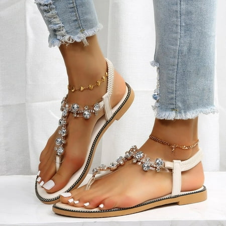 MIASHUI shoes for women Women Flat Rhinestone Thong Sandals Beach Sandals Fashion Sandals Flat Summer Casual Fashion Sandals
MIASHUI shoes for women Women Flat Rhinestone Thong Sandals Beach Sandals Fashion Sandals Flat Summer Casual Fashion Sandals