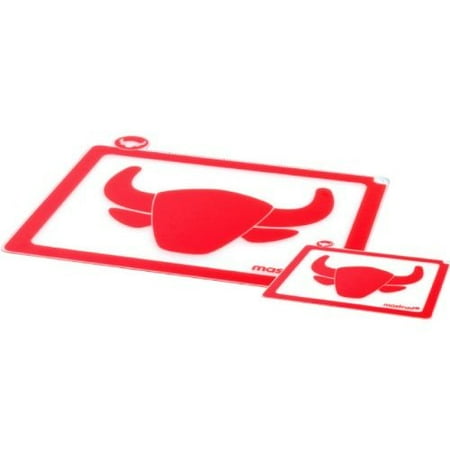Mastrad Red Silicone Cutting Board Set of 2