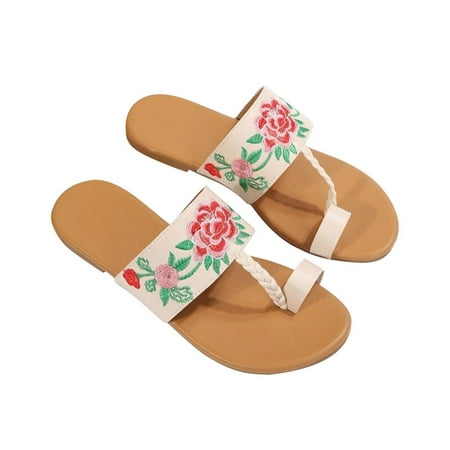 Juebong Women s Clip Toe Slides Shoes Fashion Rose Embroidery Flat Sandals Casual Slippers Flip Flops Roman Shoes Beige 7
Juebong Women s Clip Toe Slides Shoes Fashion Rose Embroidery Flat Sandals Casual Slippers Flip Flops Roman Shoes Beige 7