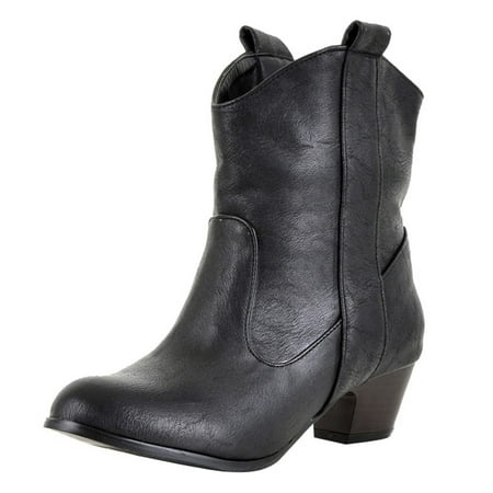 Tangnade Ladies daily all-match casual shoes Retro Women Autumn Solid ColorSlip-On Square Heels Short Booties Round Toe Shoes Black 40 
Tangnade Ladies daily all-match casual shoes Retro Women Autumn Solid ColorSlip-On Square Heels Short Booties Round Toe Shoes Black 40
