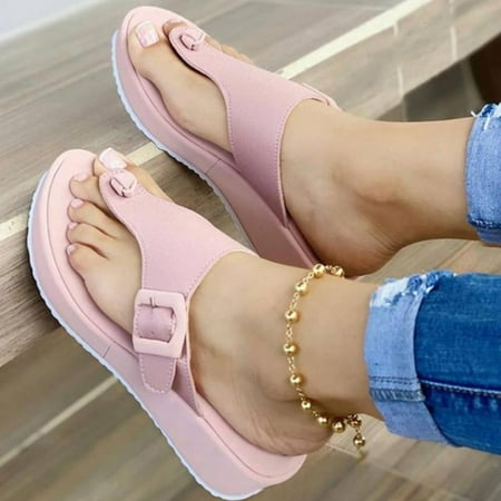 ClodeEU Women S Fashion Casual Flip Flop Outdoor Slippers Platforms Wedges Shoes