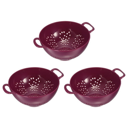 Uxcell Mini Colander Rice Drain Basket Bowl Fruit Washing Bowl Drain Basket with Handle-Purple(3PCS)
Uxcell Mini Colander Rice Drain Basket Bowl Fruit Washing Bowl Drain Basket with Handle-Purple(3PCS)