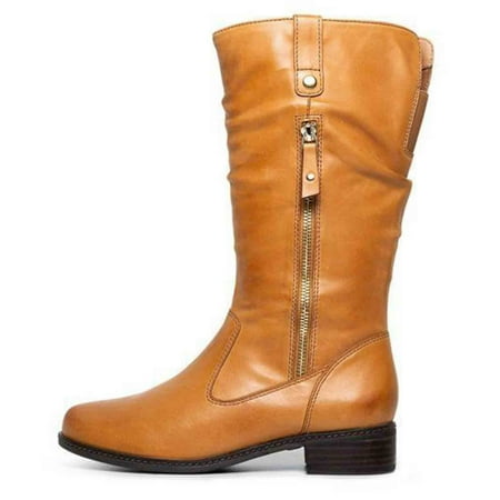 Cathalem Thigh High Wide Calf Boots for Women Women s Zipper Fashion Shoes Soild Color Round Toe Flat Boots for Women Mid Calf Yellow 6.5
Cathalem Thigh High Wide Calf Boots for Women Women s Zipper Fashion Shoes Soild Color Round Toe Flat Boots for Women Mid Calf Yellow 6.5