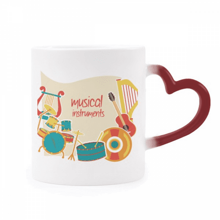 Headset Drum Music Instruments Pattern Heat Sensitive Mug Red Color Changing Stoneware Cup
Headset Drum Music Instruments Pattern Heat Sensitive Mug Red Color Changing Stoneware Cup