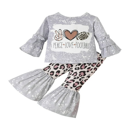 AIMAOMI Kids Toddler Baby Girls Boys Autumn Winter Leopard Letter Print Cotton Long Sleeve T Shirt Tops Bell Bottom Pullover Set Clothes H
AIMAOMI Kids Toddler Baby Girls Boys Autumn Winter Leopard Letter Print Cotton Long Sleeve T Shirt Tops Bell Bottom Pullover Set Clothes H