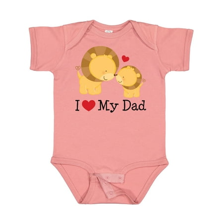 Inktastic I Heart My Dad Lion and Cub Gift Baby Boy or Baby Girl Bodysuit