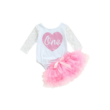 BrilliantMe Kids Baby Girls Outfits One Heart Letter Lace Long Sleeve Romper Mesh Bubble Tutu Skirt Set White 18-24 Months
BrilliantMe Kids Baby Girls Outfits One Heart Letter Lace Long Sleeve Romper Mesh Bubble Tutu Skirt Set White 18-24 Months